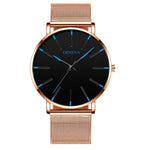 2022 Minimalist Men&#39;s Fashion Ultra Thin Watches Simple Men Business Stainless Steel Mesh Belt Quartz Watch relogio masculino