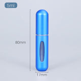 5ml Perfume Atomizer Portable Liquid Container For Cosmetics Mini Aluminum Spray Alcochol Empty Bottle  Refillable For Traveling