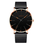 2022 Minimalist Men&#39;s Fashion Ultra Thin Watches Simple Men Business Stainless Steel Mesh Belt Quartz Watch relogio masculino