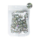 SS3-ss8 1440pcs Clear Crystal AB gold 3D Non HotFix FlatBack Nail Art Rhinestones Decorations Shoes And Dancing Decoration