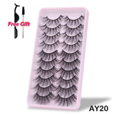 5/10Pairs 3D Mink Lashes Natural Eyelashes Dramatic False Eyelashes Faux Cils Makeup Wholesale Fake Eyelash Extension maquiagem